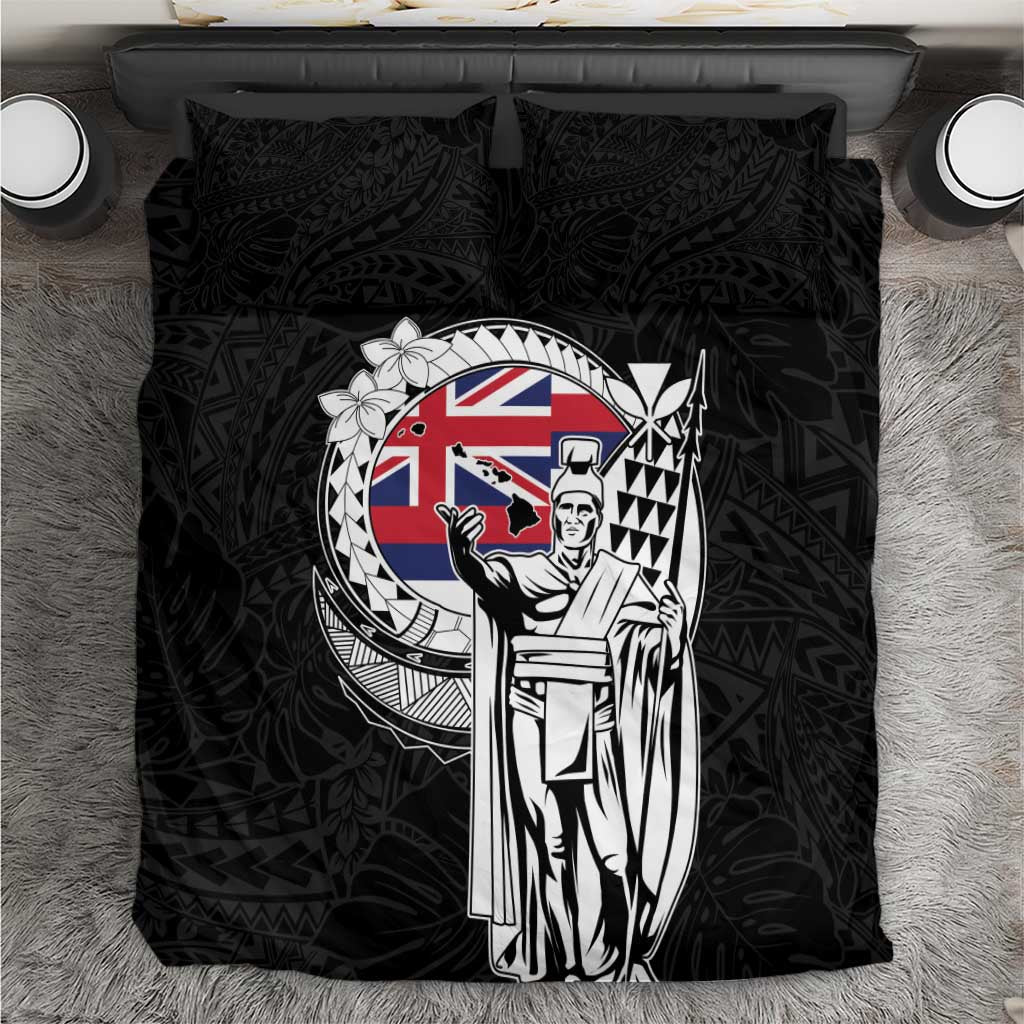 Hawaii King Kamehameha Bedding Set Flag Polynesian Pattern LT01 Black - Polynesian Pride