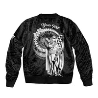Personalized Hawaii King Kamehameha Bomber Jacket Flag Polynesian Pattern
