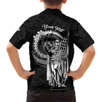 Personalized Hawaii King Kamehameha Family Matching Long Sleeve Bodycon Dress and Hawaiian Shirt Flag Polynesian Pattern LT01 - Polynesian Pride