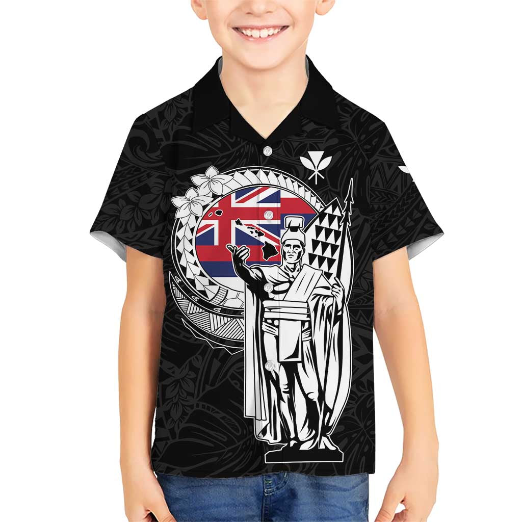 Personalized Hawaii King Kamehameha Family Matching Puletasi and Hawaiian Shirt Flag Polynesian Pattern