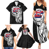 Personalized Hawaii King Kamehameha Family Matching Summer Maxi Dress and Hawaiian Shirt Flag Polynesian Pattern LT01 - Polynesian Pride