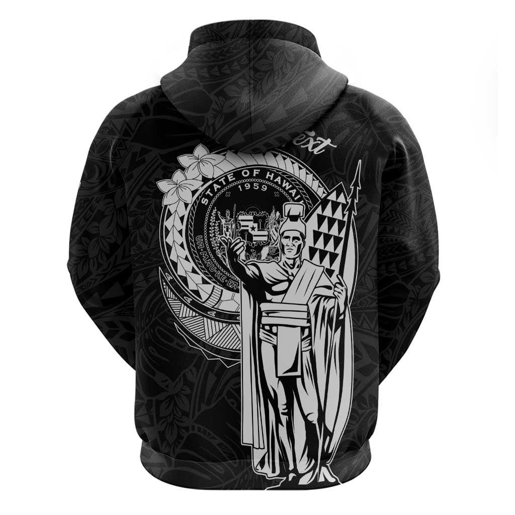 Personalized Hawaii King Kamehameha Hoodie Flag Polynesian Pattern