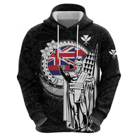 Personalized Hawaii King Kamehameha Hoodie Flag Polynesian Pattern