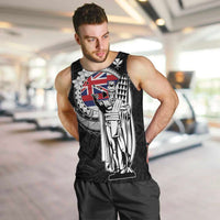 Personalized Hawaii King Kamehameha Men Tank Top Flag Polynesian Pattern LT01 Black - Polynesian Pride