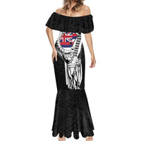 Personalized Hawaii King Kamehameha Mermaid Dress Flag Polynesian Pattern