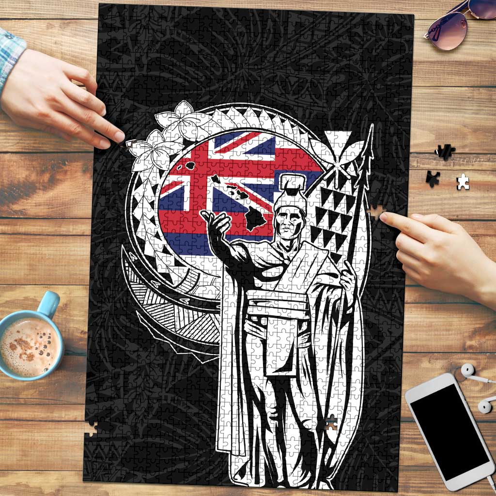 Hawaii King Kamehameha Puzzle Flag Polynesian Pattern