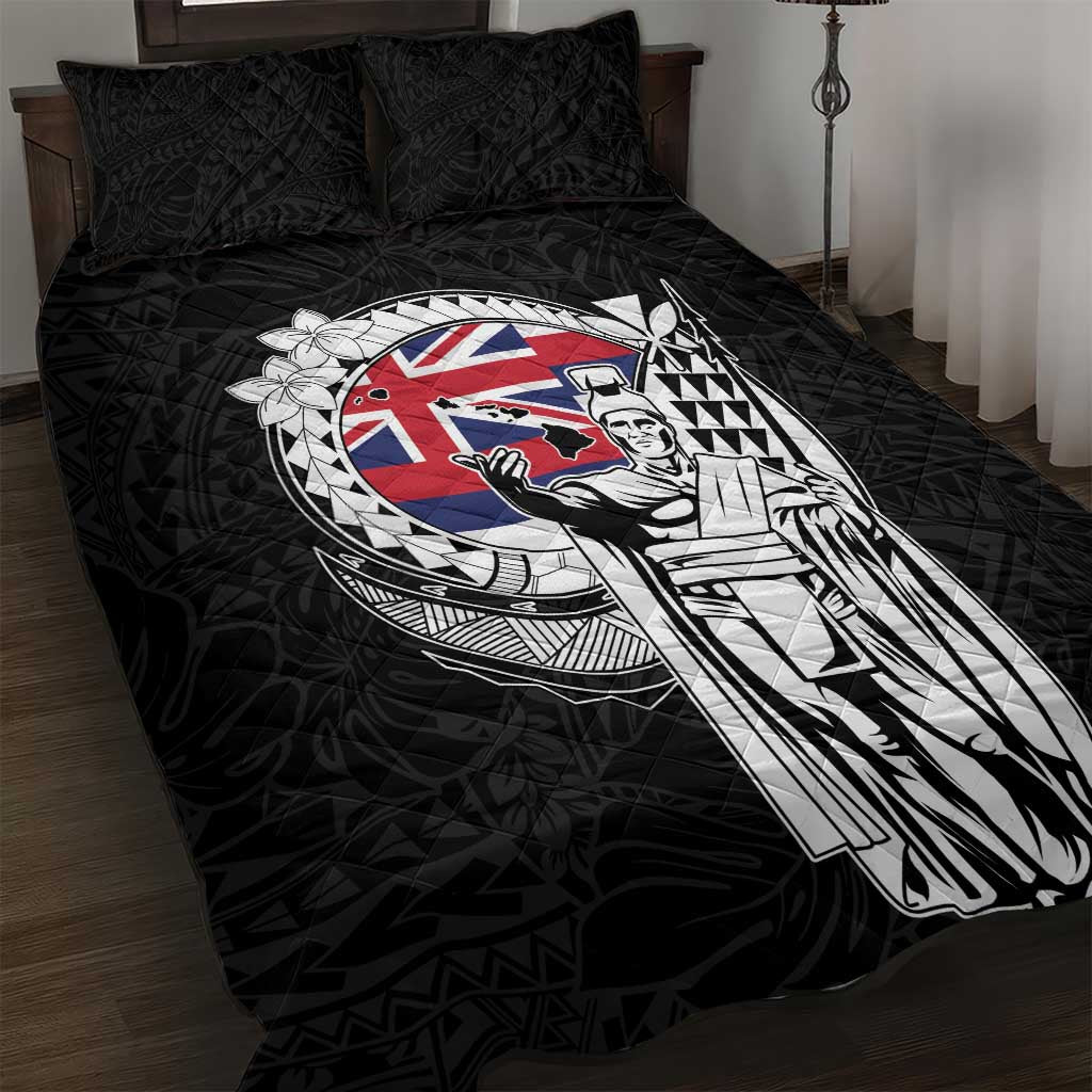 Hawaii King Kamehameha Quilt Bed Set Flag Polynesian Pattern