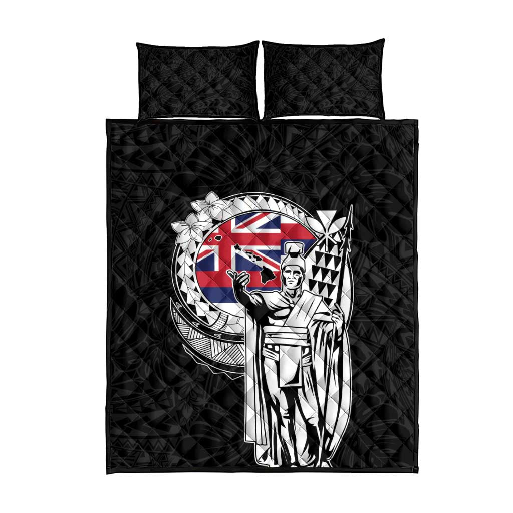 Hawaii King Kamehameha Quilt Bed Set Flag Polynesian Pattern