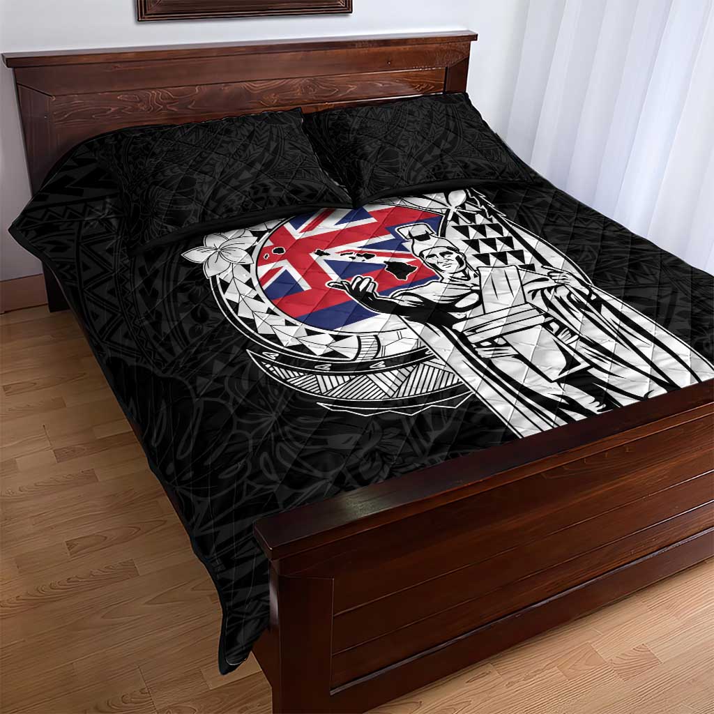 Hawaii King Kamehameha Quilt Bed Set Flag Polynesian Pattern