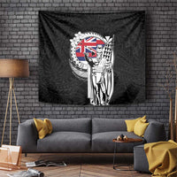 Hawaii King Kamehameha Tapestry Flag Polynesian Pattern LT01 Black - Polynesian Pride