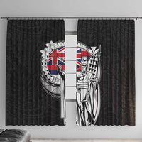 Hawaii King Kamehameha Window Curtain Flag Polynesian Pattern
