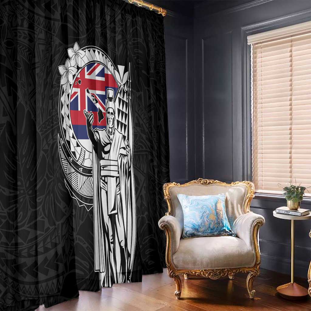 Hawaii King Kamehameha Window Curtain Flag Polynesian Pattern