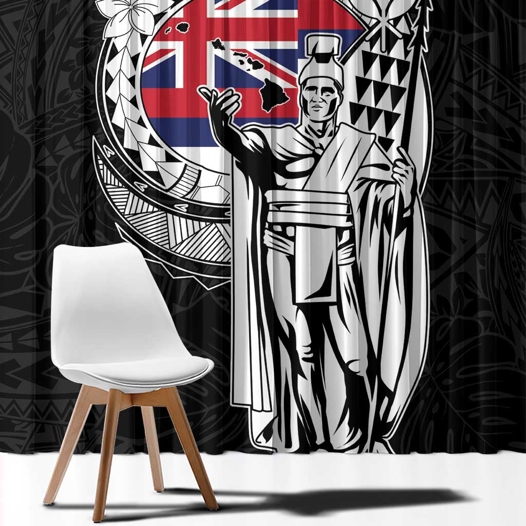 Hawaii King Kamehameha Window Curtain Flag Polynesian Pattern