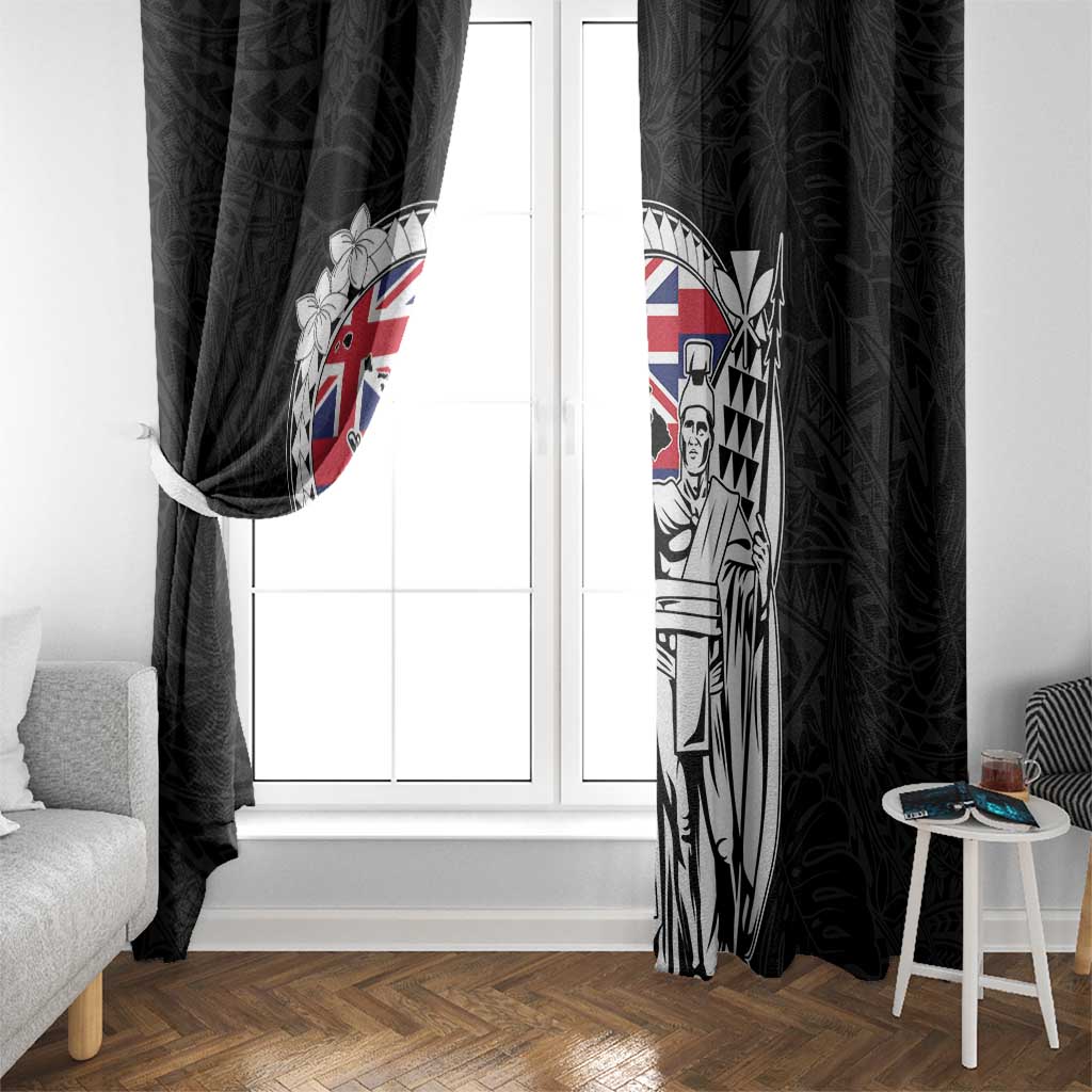 Hawaii King Kamehameha Window Curtain Flag Polynesian Pattern