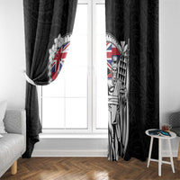 Hawaii King Kamehameha Window Curtain Flag Polynesian Pattern