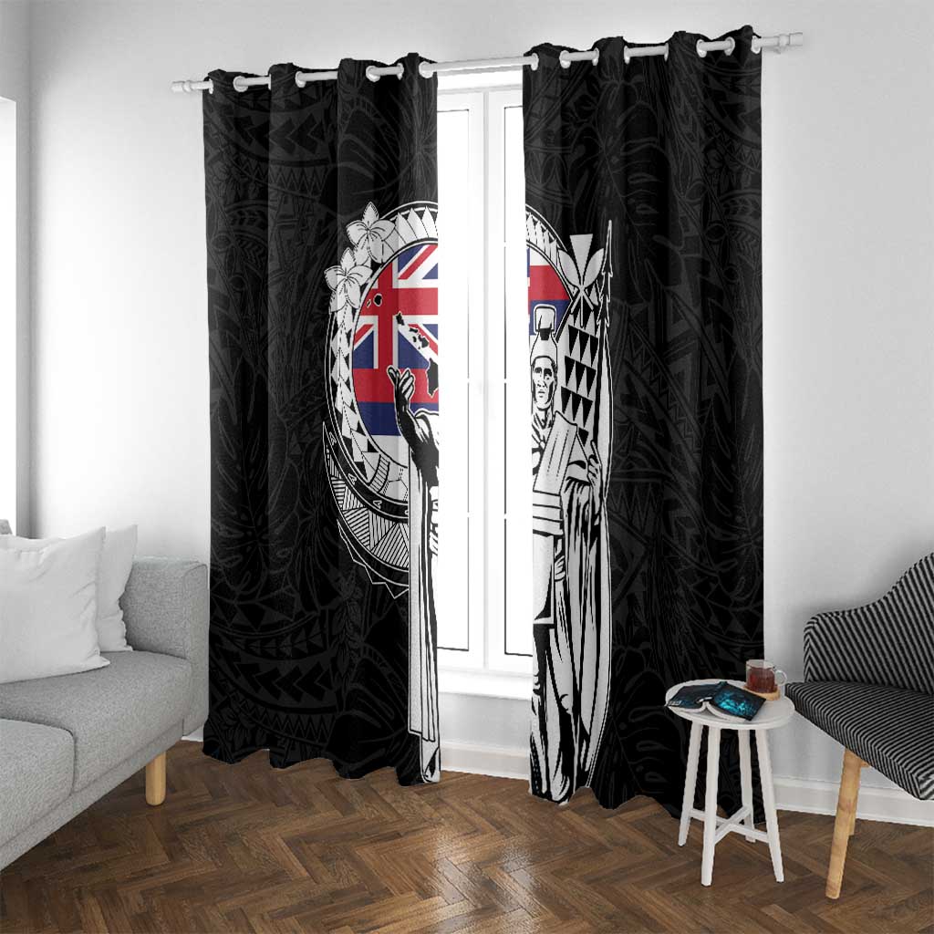 Hawaii King Kamehameha Window Curtain Flag Polynesian Pattern