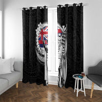 Hawaii King Kamehameha Window Curtain Flag Polynesian Pattern