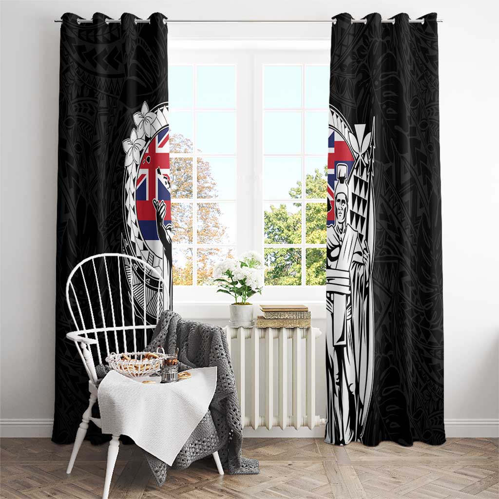 Hawaii King Kamehameha Window Curtain Flag Polynesian Pattern