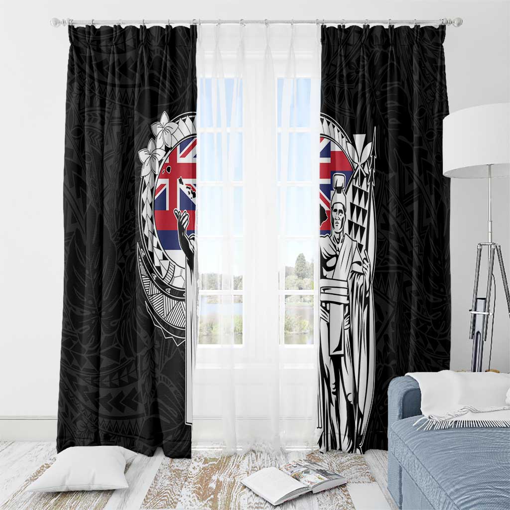 Hawaii King Kamehameha Window Curtain Flag Polynesian Pattern