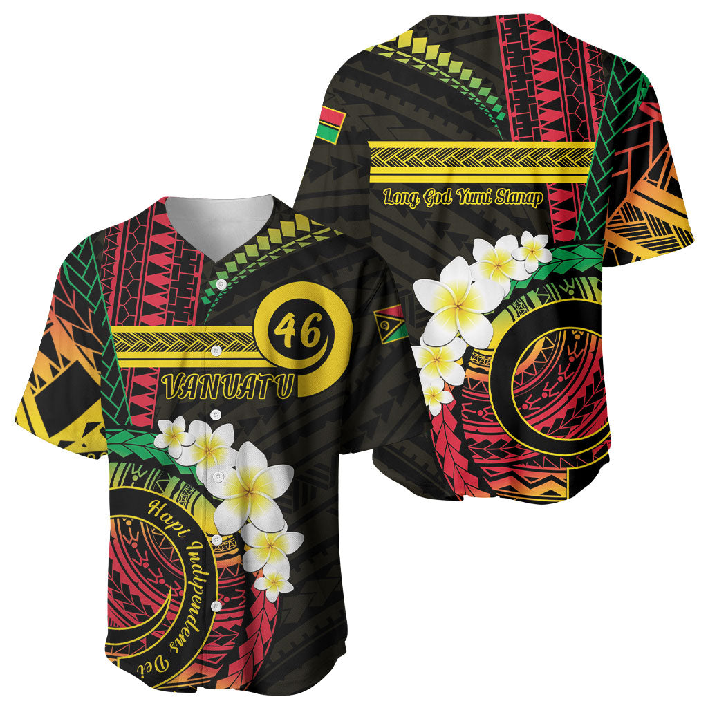 Vanuatu Independence Day Baseball Jersey Yumi 46th Hapi Indipendens Dei LT01 - Polynesian Pride