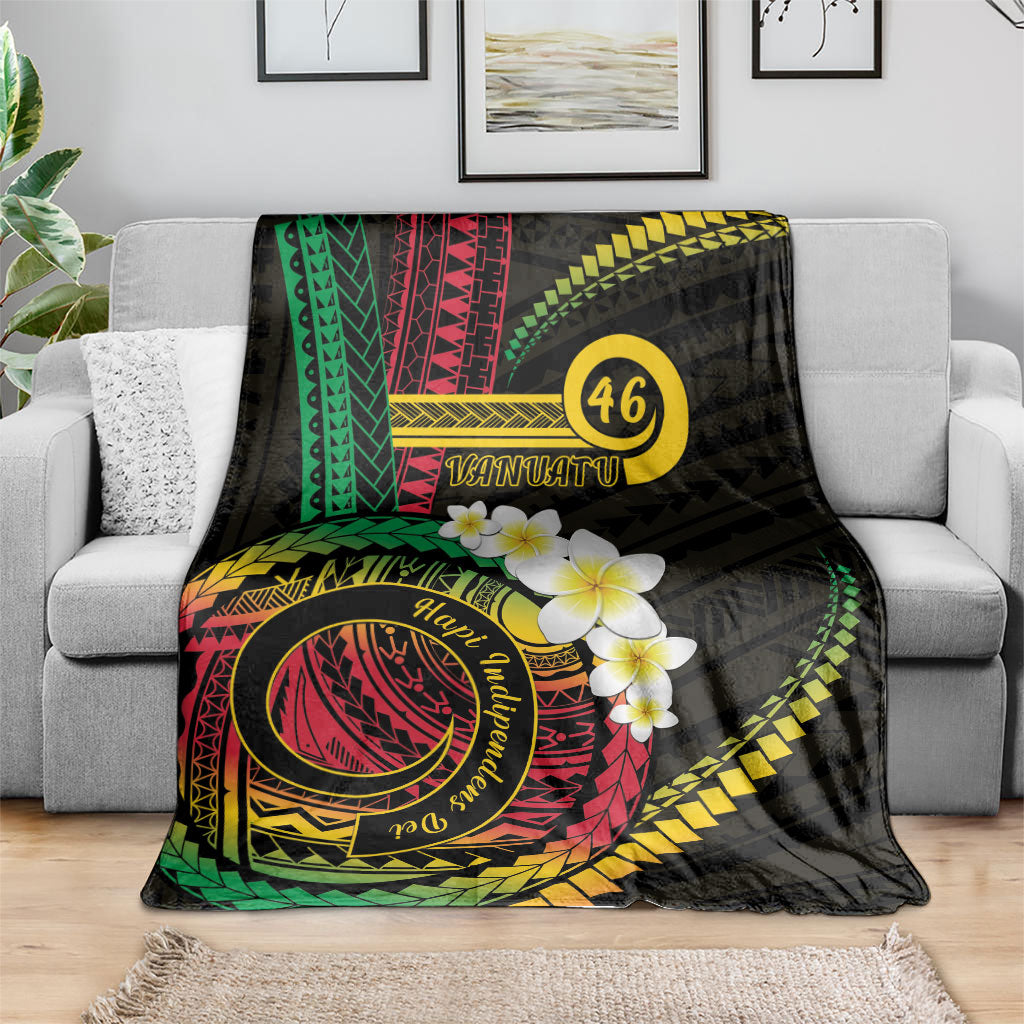 Vanuatu Independence Day Blanket Yumi 46th Hapi Indipendens Dei LT01 - Polynesian Pride