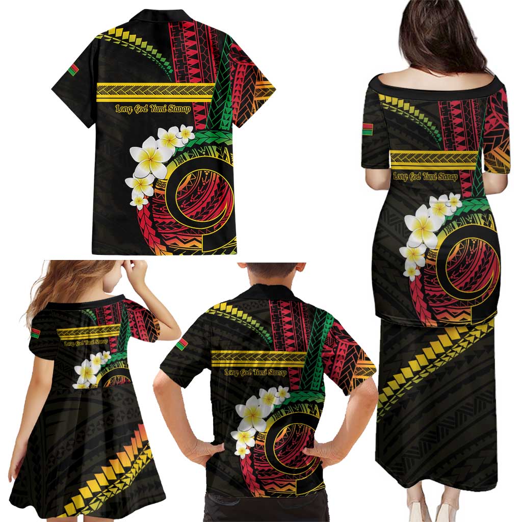 Vanuatu Independence Day Family Matching Puletasi and Hawaiian Shirt Yumi 45th Hapi Indipendens Dei LT01 - Polynesian Pride