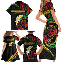 Vanuatu Independence Day Family Matching Short Sleeve Bodycon Dress and Hawaiian Shirt Yumi 45th Hapi Indipendens Dei LT01 - Polynesian Pride
