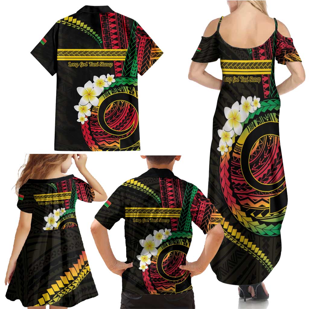 Vanuatu Independence Day Family Matching Summer Maxi Dress and Hawaiian Shirt Yumi 45th Hapi Indipendens Dei LT01 - Polynesian Pride