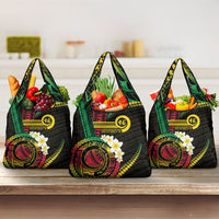 Vanuatu Independence Day Grocery Bag Yumi 46th Hapi Indipendens Dei LT01 3-pack One Size Black - Polynesian Pride