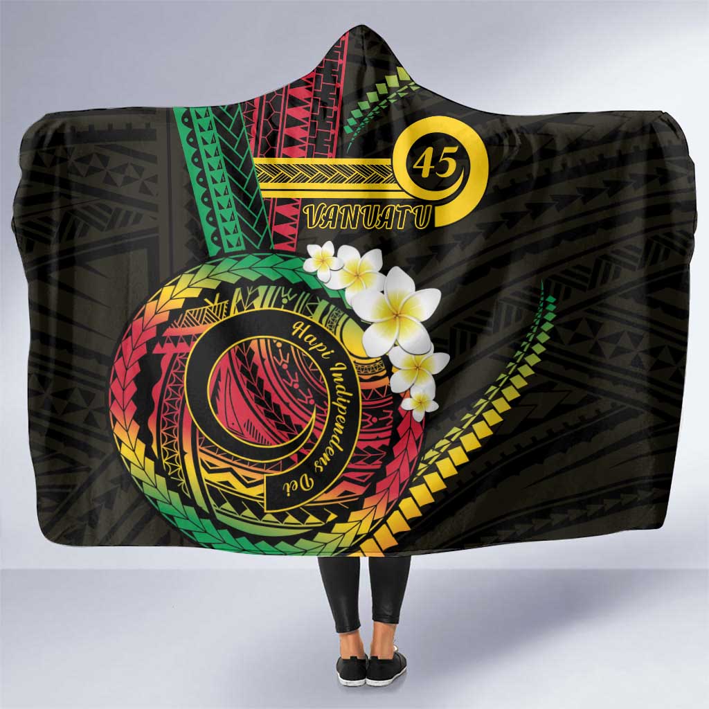 Vanuatu Independence Day Hooded Blanket Yumi 45th Hapi Indipendens Dei LT01