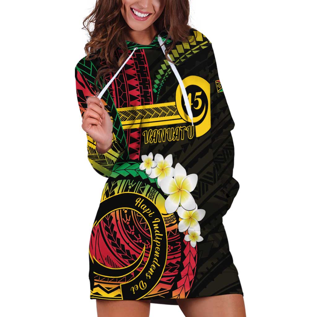 Vanuatu Independence Day Hoodie Dress Yumi 45th Hapi Indipendens Dei LT01