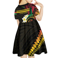 Vanuatu Independence Day Kid Short Sleeve Dress Yumi 45th Hapi Indipendens Dei LT01