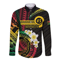 Vanuatu Independence Day Long Sleeve Button Shirt Yumi 45th Hapi Indipendens Dei LT01