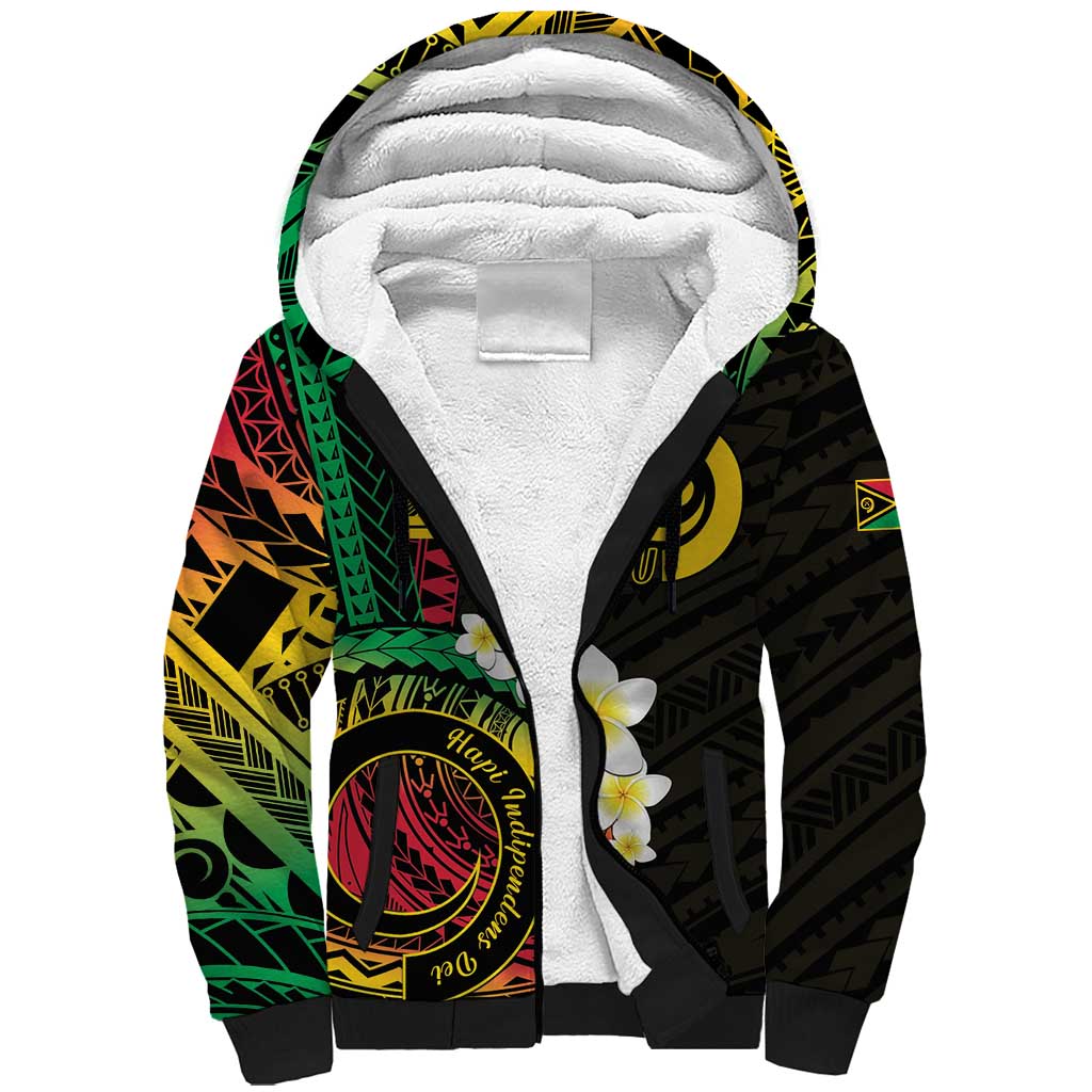 Vanuatu Independence Day Sherpa Hoodie Yumi 45th Hapi Indipendens Dei LT01
