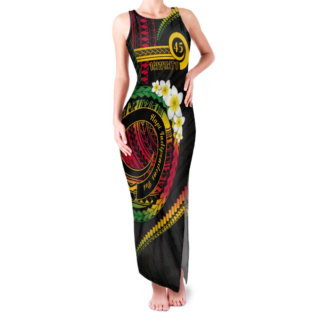 Vanuatu Independence Day Tank Maxi Dress Yumi 45th Hapi Indipendens Dei LT01