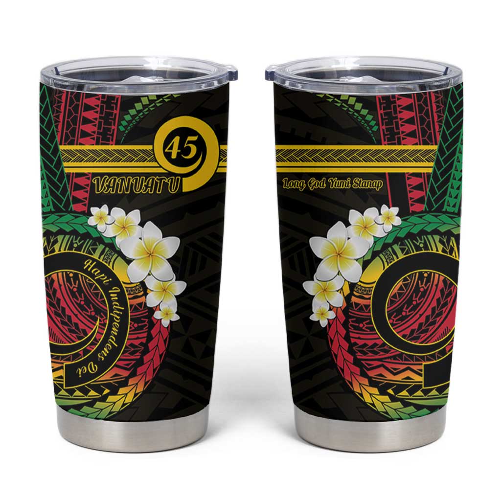 Vanuatu Independence Day Tumbler Cup Yumi 45th Hapi Indipendens Dei LT01