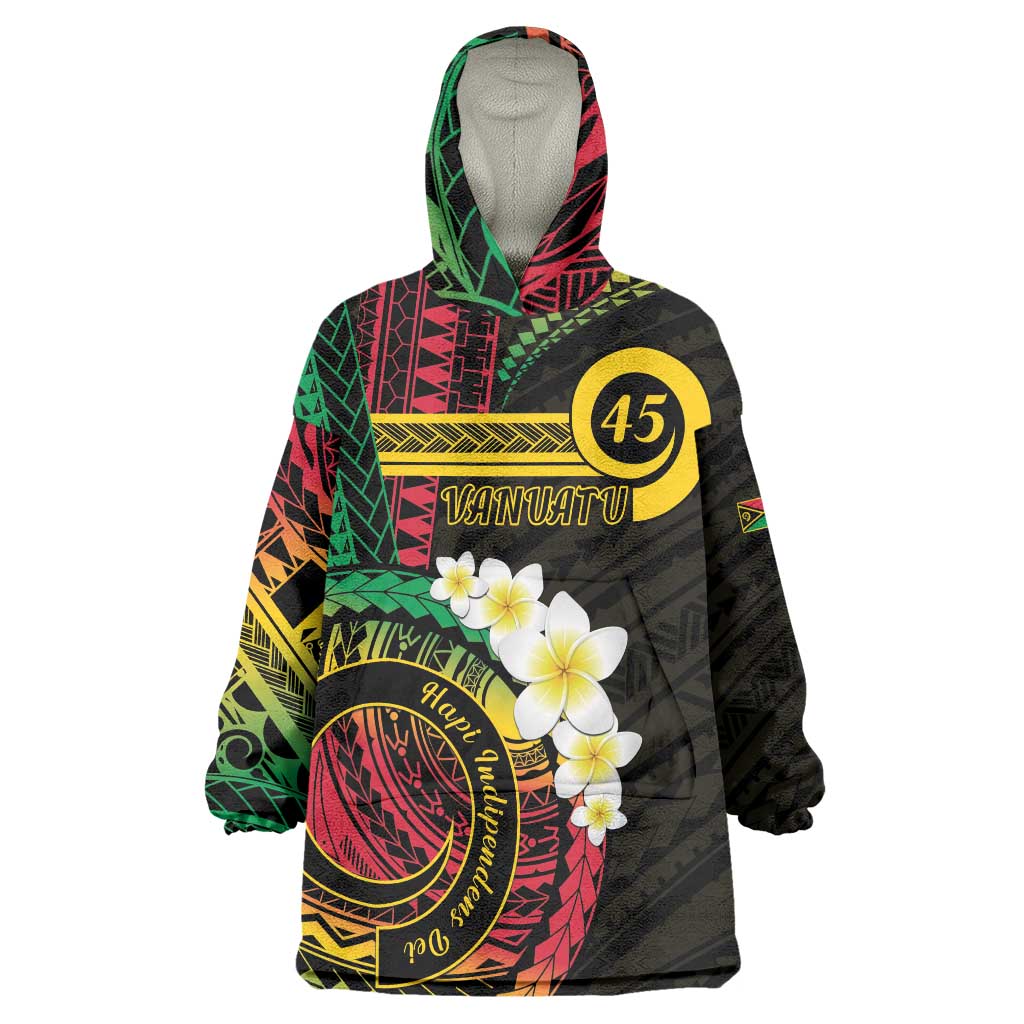 Vanuatu Independence Day Wearable Blanket Hoodie Yumi 45th Hapi Indipendens Dei LT01