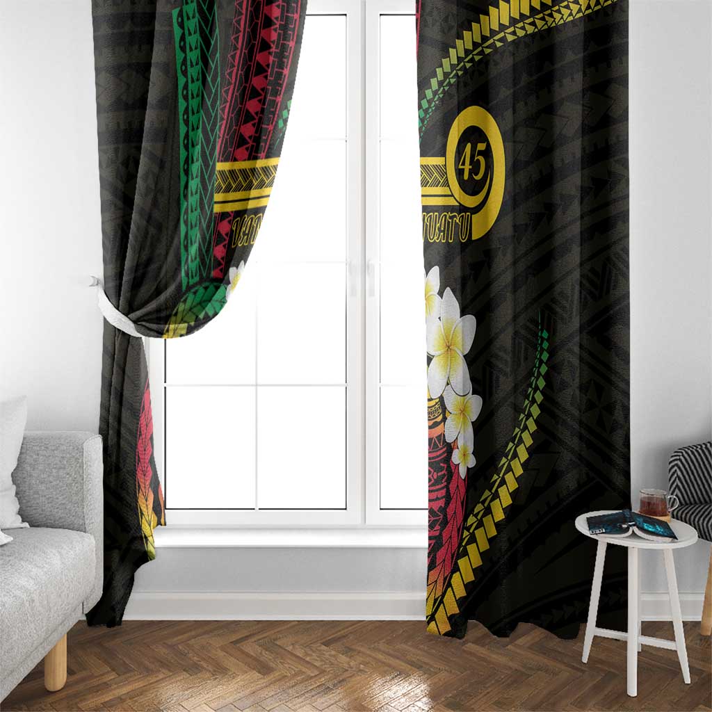 Vanuatu Independence Day Window Curtain Yumi 45th Hapi Indipendens Dei LT01
