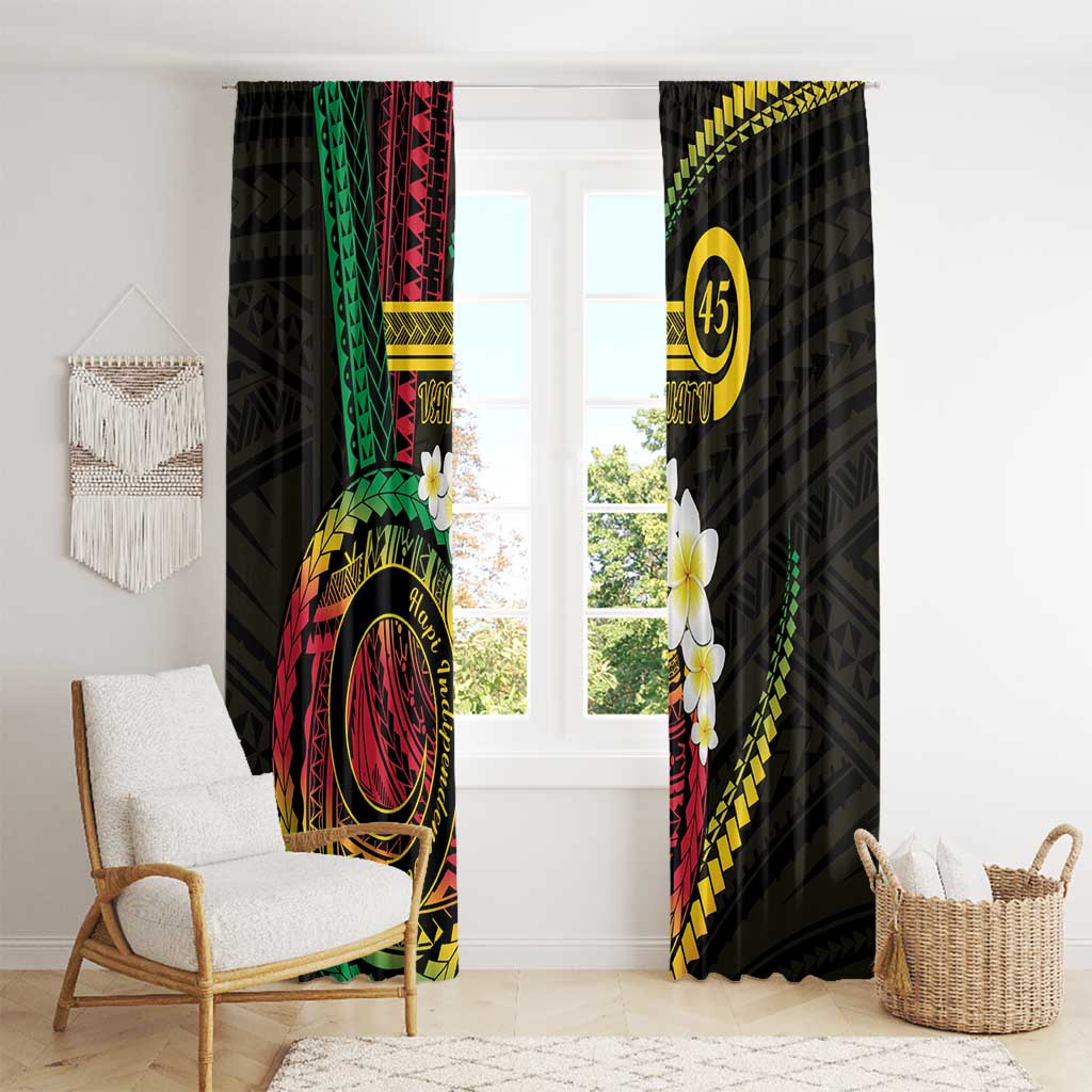 Vanuatu Independence Day Window Curtain Yumi 45th Hapi Indipendens Dei LT01
