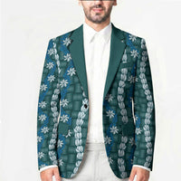 Pikake Maile Tiare Lei Blazer Polu Lauhala Pattern