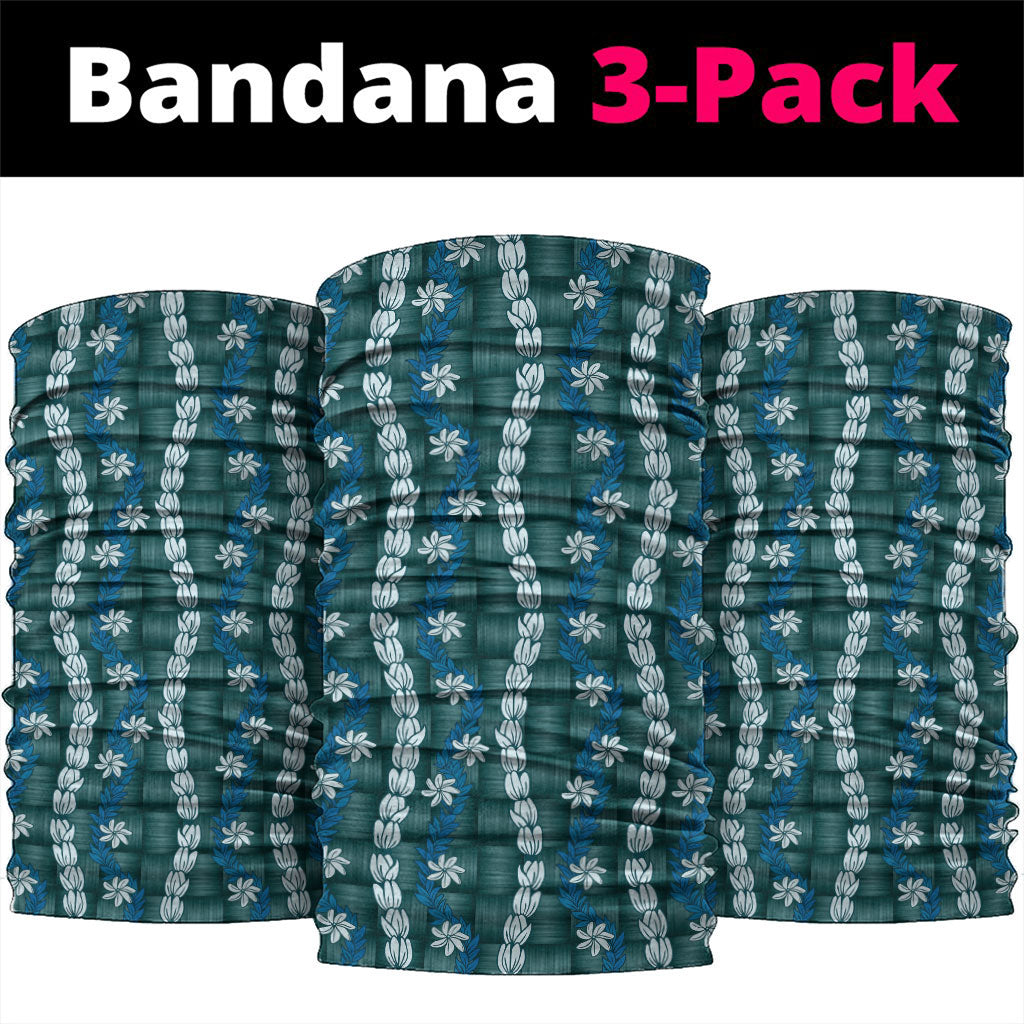 Pikake Maile Tiare Lei Neck Gaiter Polu Lauhala Pattern