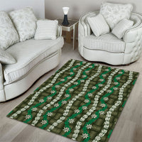 Pikake Maile Tiare Lei Area Rug Omaomao Lauhala Pattern