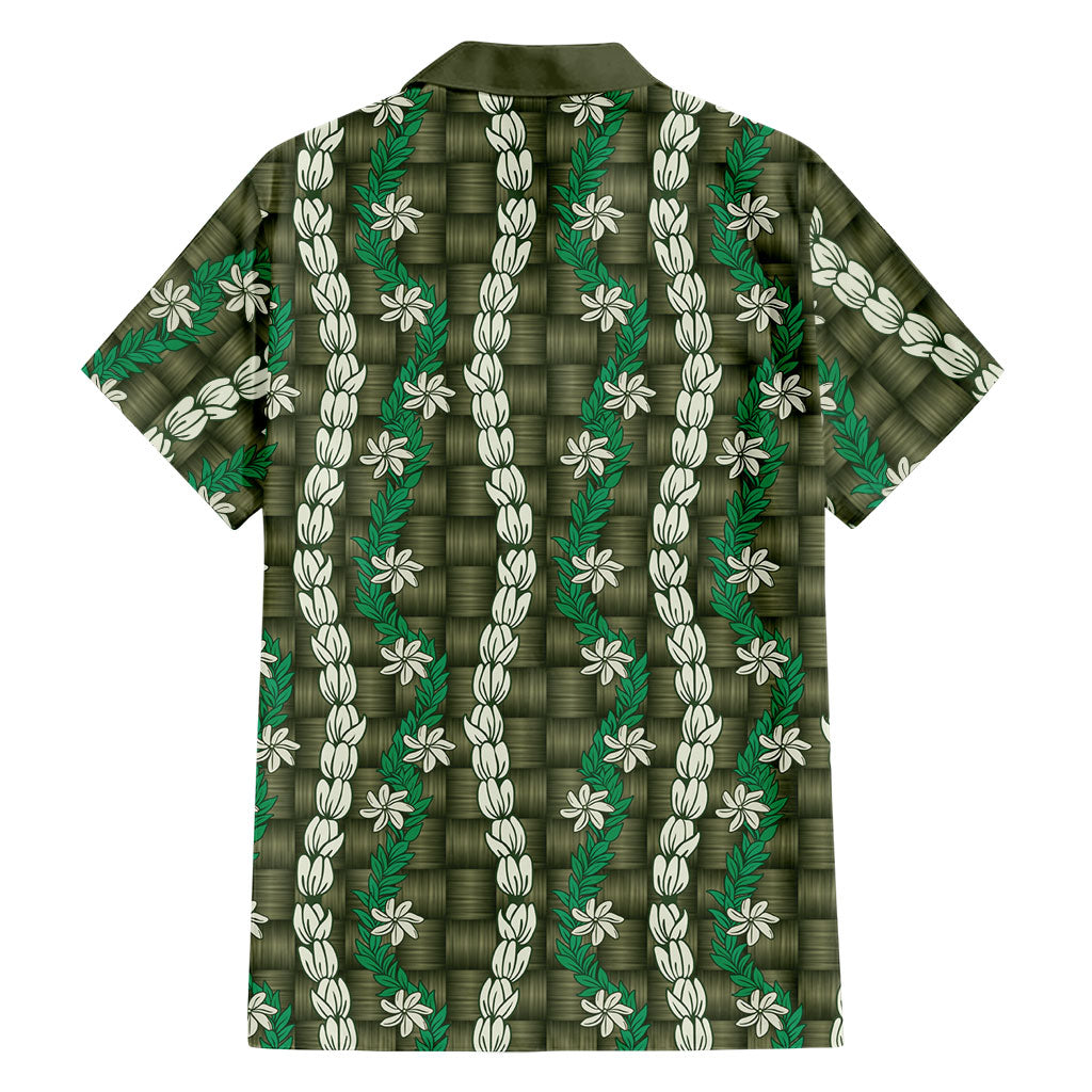 Pikake Maile Tiare Lei Family Matching Summer Maxi Dress and Hawaiian Shirt Omaomao Lauhala Pattern LT01 - Polynesian Pride