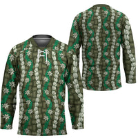 Pikake Maile Tiare Lei Hockey Jersey Omaomao Lauhala Pattern