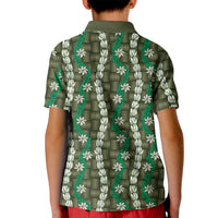 Pikake Maile Tiare Lei Kid Polo Shirt Omaomao Lauhala Pattern LT01 - Polynesian Pride