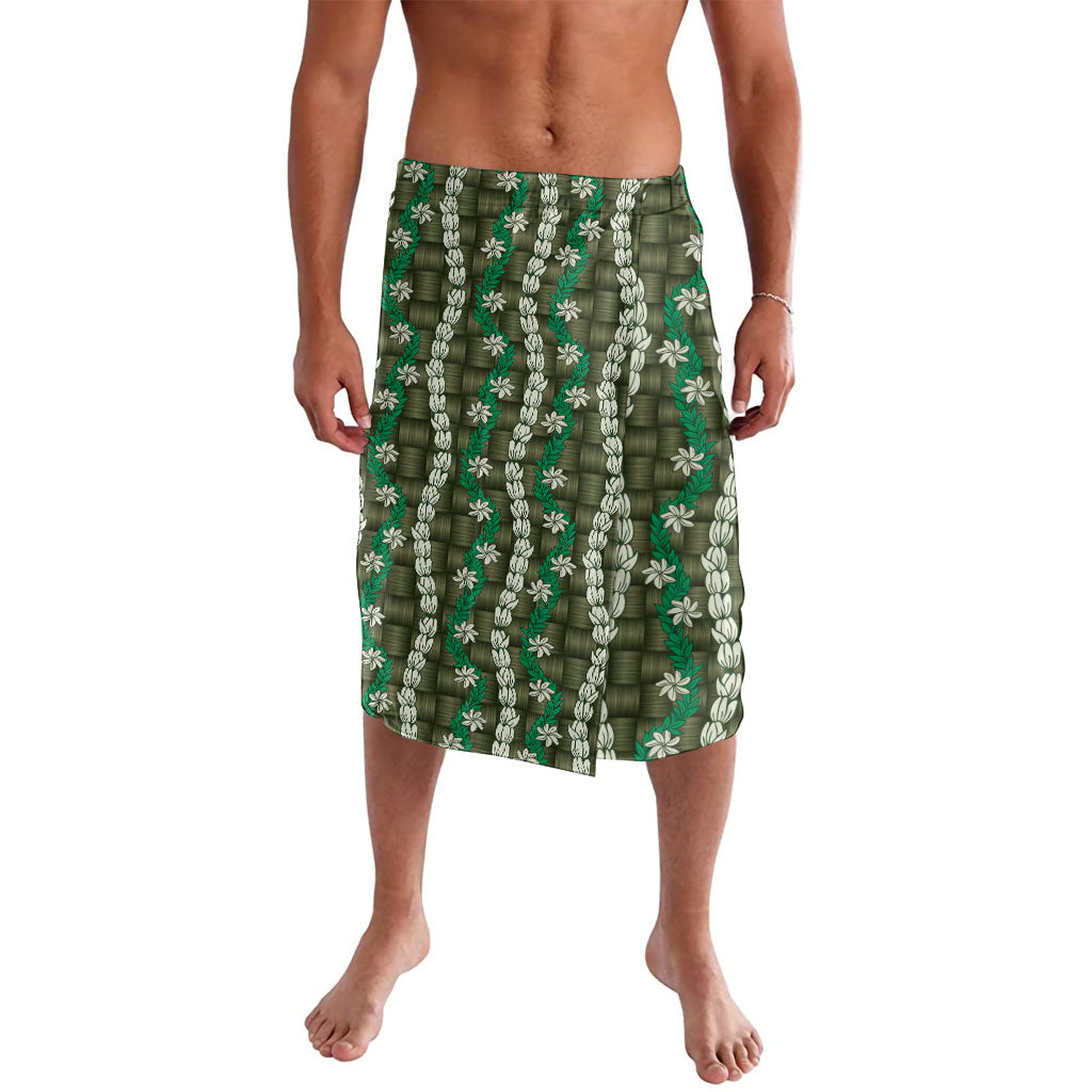 Pikake Maile Tiare Lei Lavalava Omaomao Lauhala Pattern LT01 Green - Polynesian Pride