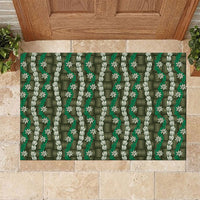 Pikake Maile Tiare Lei Rubber Doormat Omaomao Lauhala Pattern
