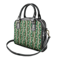 Pikake Maile Tiare Lei Shoulder Handbag Omaomao Lauhala Pattern