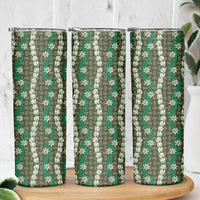 Pikake Maile Tiare Lei Skinny Tumbler Omaomao Lauhala Pattern
