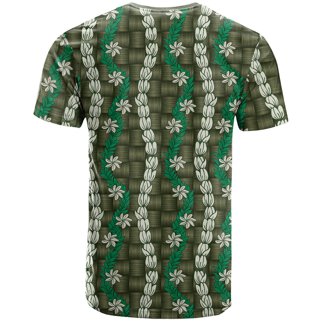 Pikake Maile Tiare Lei T Shirt Omaomao Lauhala Pattern